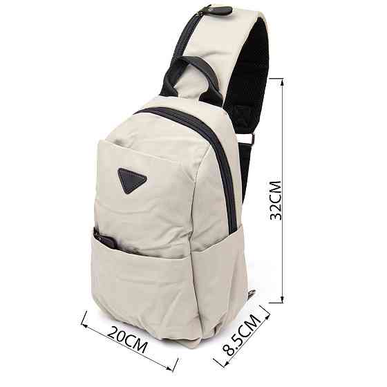 Сумка через плече нейлон Vintage 20631 Світло-сіра Київ