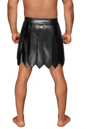 Чоловіча спідниця гладіатора Noir Handmade H053 Eco leather men's gladiator skirt - XL Львів