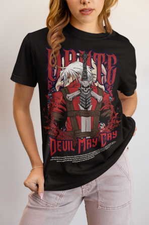 Футболка для мальчика аниме Данте Схоотинг Дмк Премиум оверсайз (рост от 165 до 180 ) Черний AnimeJ0771m Днепр