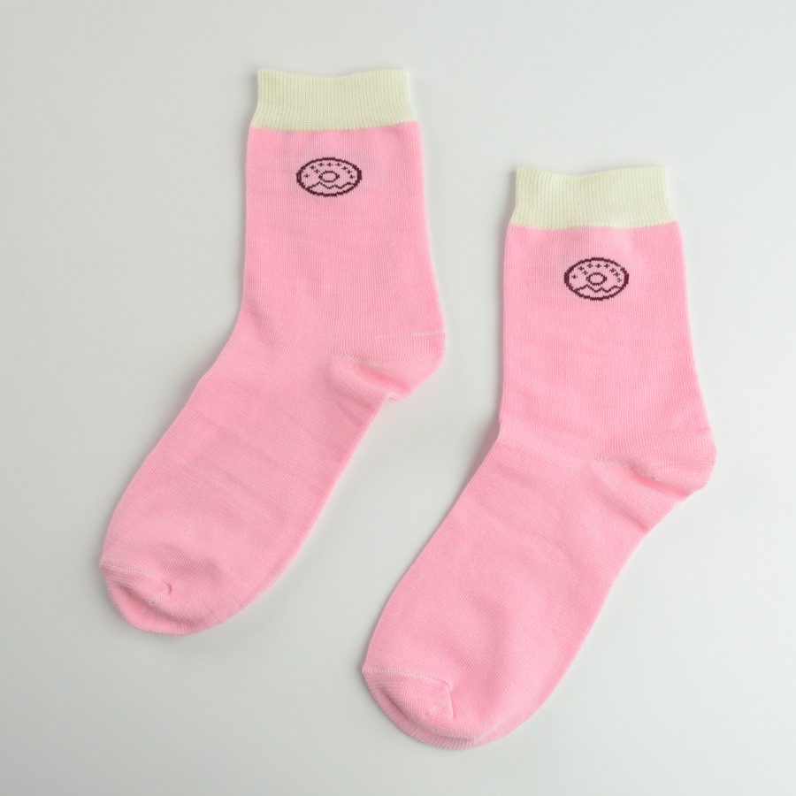 Демісезонні шкарпетки жіночі класичні з малюнком GM Textile Високі 36-41 Рожевий Суми - фото 3