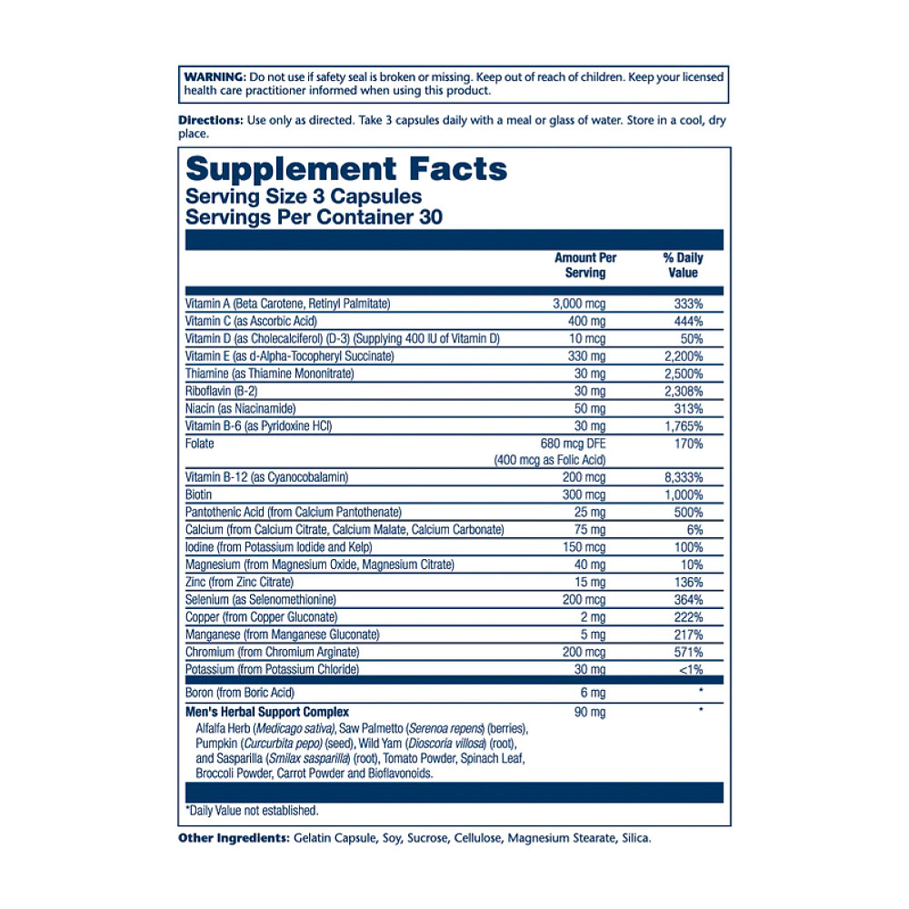 Men's Golden Multi-Vitamin - 90 caps Луцк - изображение 2