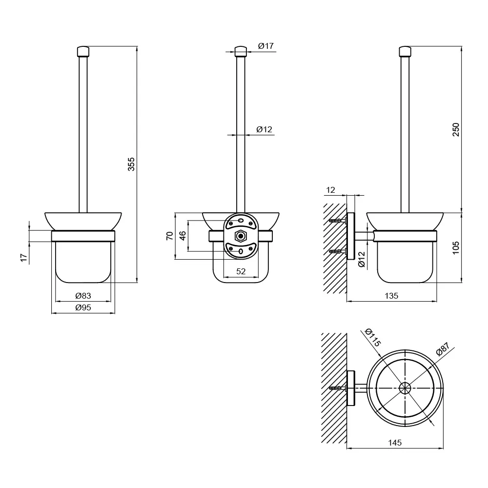 Йоржик Lidz Oreo 0501 підвісний (матове скло) LDORE0501CRM22167 Chrome Київ - фото 6