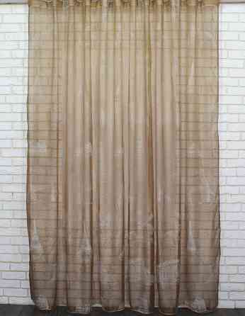 Тюль органза з вишивкою "ЄС Mix" колір коричневий 979т Київ