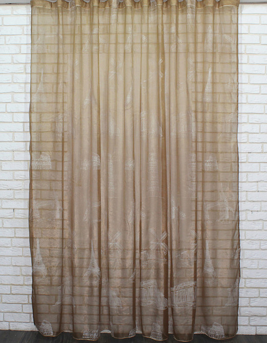 Тюль органза с вышивкой 