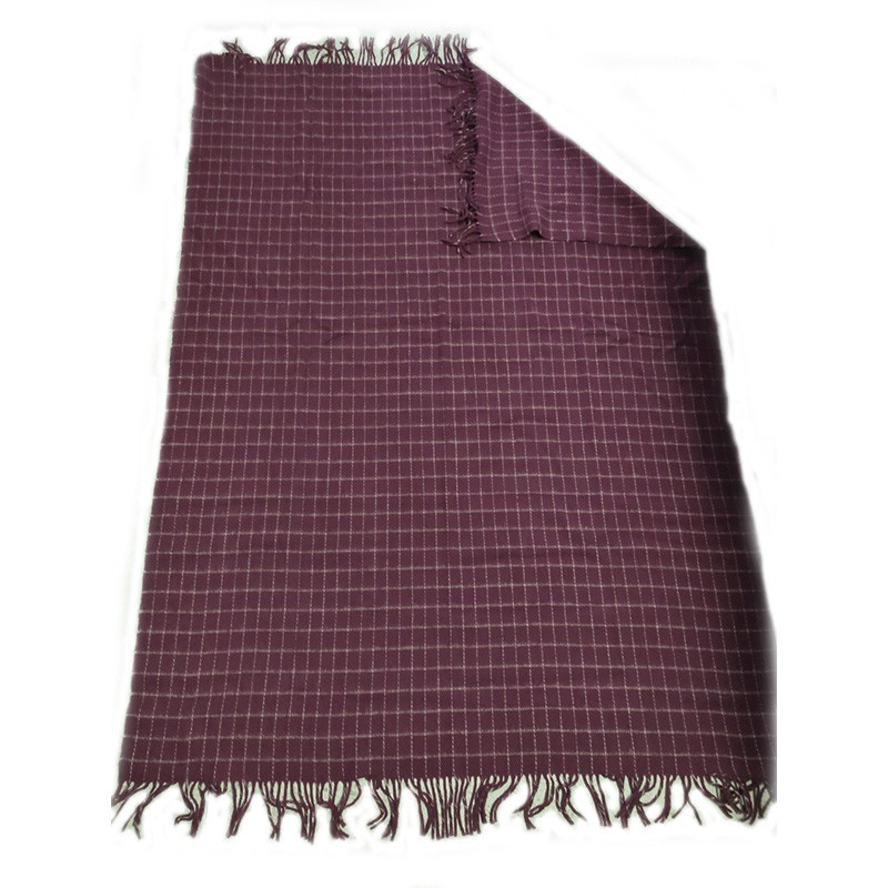 Плед із вовни мериноса 140×200 бордовий 1к Київ - фото 2