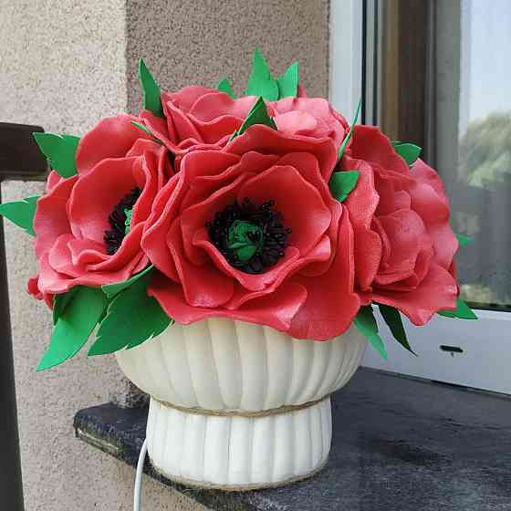 Світильник-нічник "Букет червоних маків" Дніпро