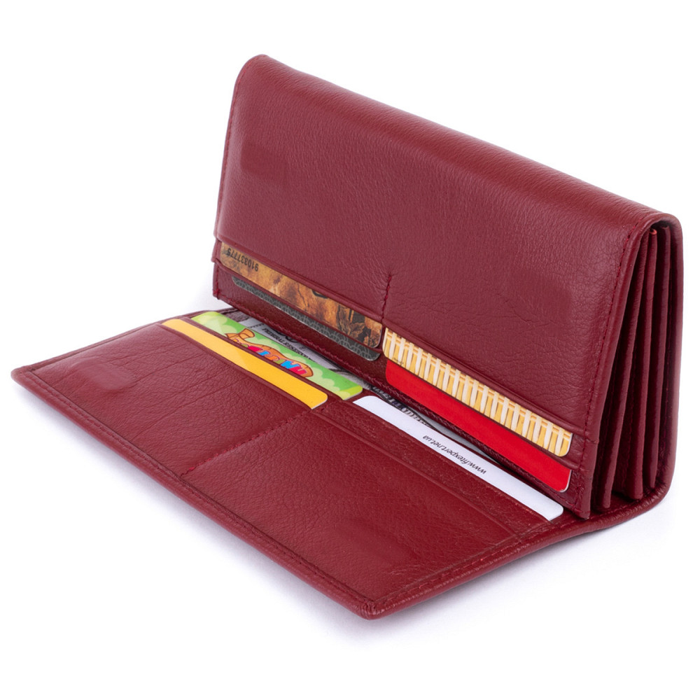 Кошелек на магнитах с клапаном женский ST Leather 19244 Бордовый Киев - изображение 5