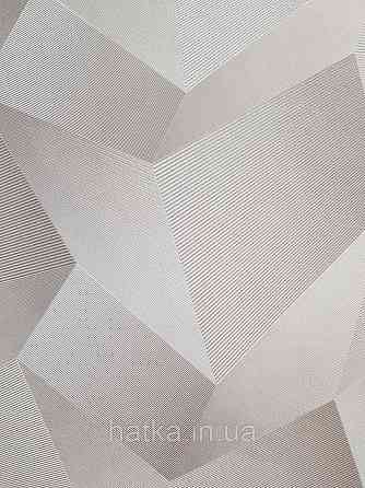 Шпалери метрові вінілові на флізеліні Sintra Vila геометрія фігури 3д коричневі бежеві сріблясті 534625 Київ