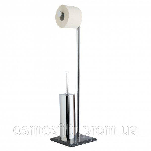 Гарнитур для туалета Axentia Галант с держателем туалетной бумаги основа мрарор хром сталь Н 72 см (282260) Киев - изображение 1