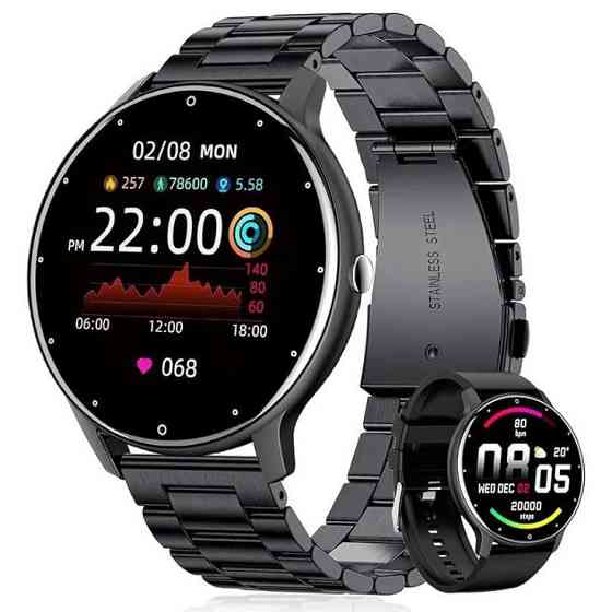 Розумний наручний годинник Smart Classic Steel Black (2 ремінці) Київ