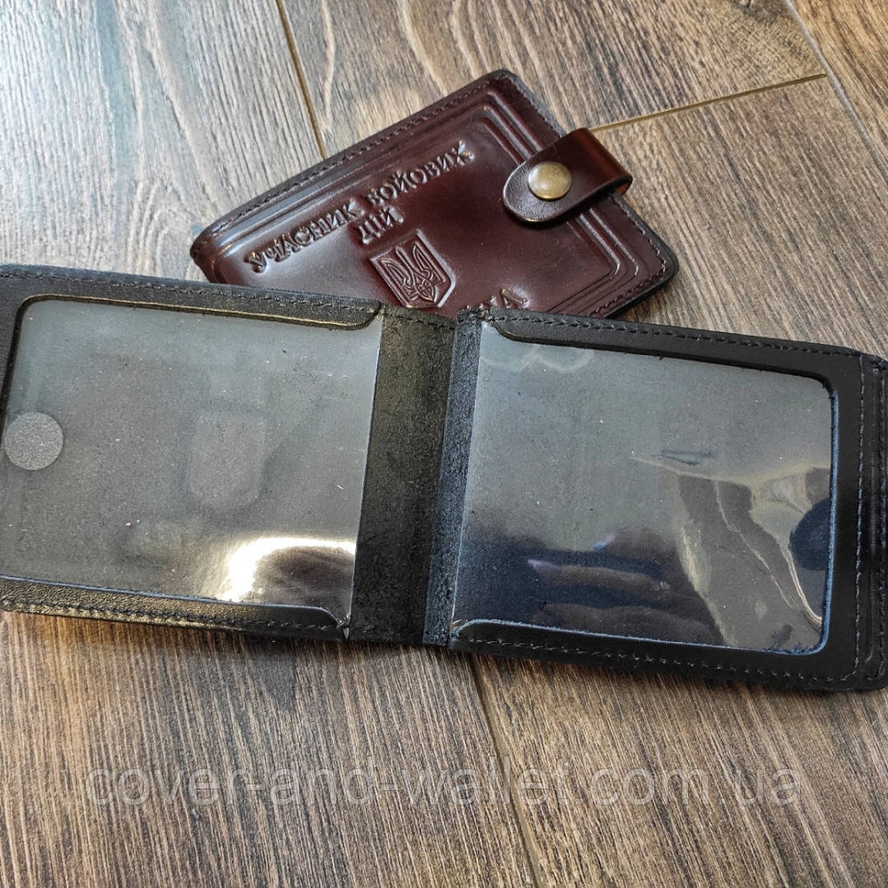 Обкладинка "Учасника бойових дій" з відділами для пластикових карток на кнопці Київ - фото 6