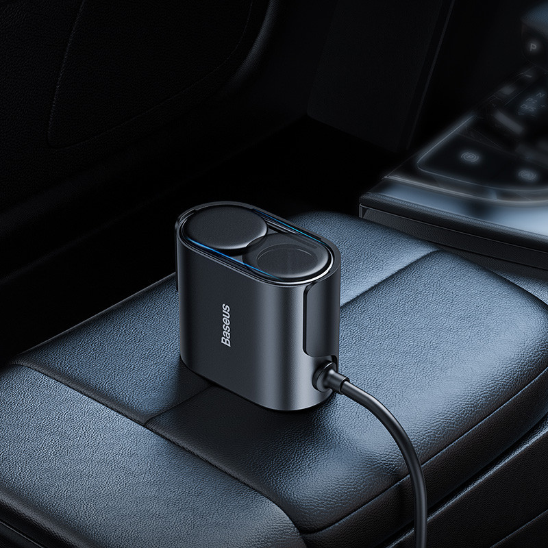 Автомобільний зарядний пристрій Baseus High Efficiency Pro 1-for-2 Car Cigarette Lighter 30W Cosmic Black Киев - изображение 9