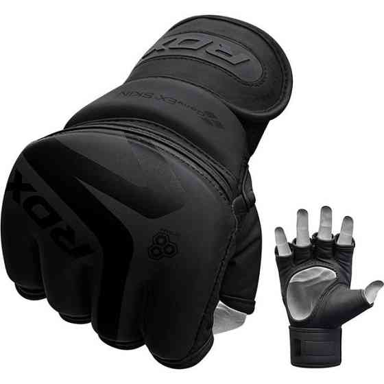 Рукавиці ММА RDX F15 Noir Matte Black S (капа в комплекті) Кам'янське
