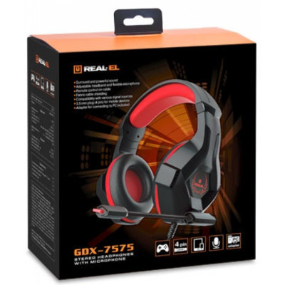 Наушники REAL-EL GDX-7575 Black-Red Винница - изображение 7