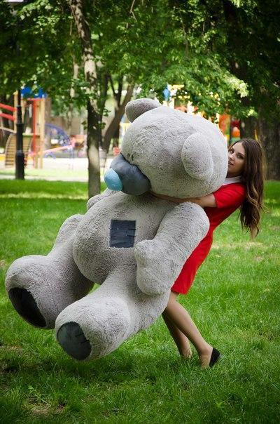 М'яка  іграшка Великий плюшевий ведмедик мішка Потап 250 см Сірий Тернопіль - фото 1