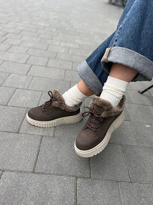 VIKA Черевики жіночі VIKA кофе натуральна замша зимові низький хід 36р. (5678) Коломыя - изображение 3