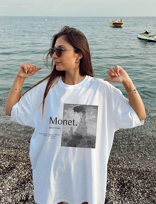 Футболка жіноча з принтом  46 Біла 2664083305 Дніпро - фото 1