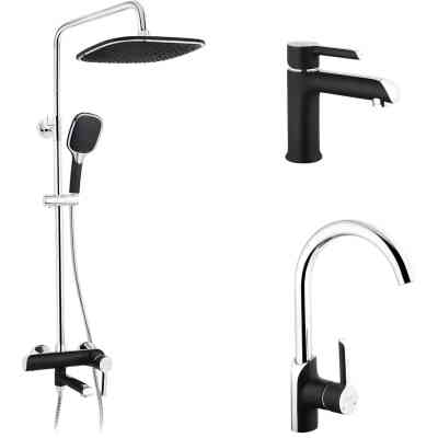 Душевой гарнитур Kroner Essen-SCH063 + змішувач Essen-SCH030 + змішувач Essen-SCH010 (CVS30219) Винница