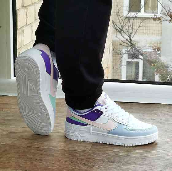 Кросівки Nike Force Білі Найк Шкіряні Форси Shadow Різнобарвні (розміри: 36,37,38,39,40,41) - 22 Дніпро