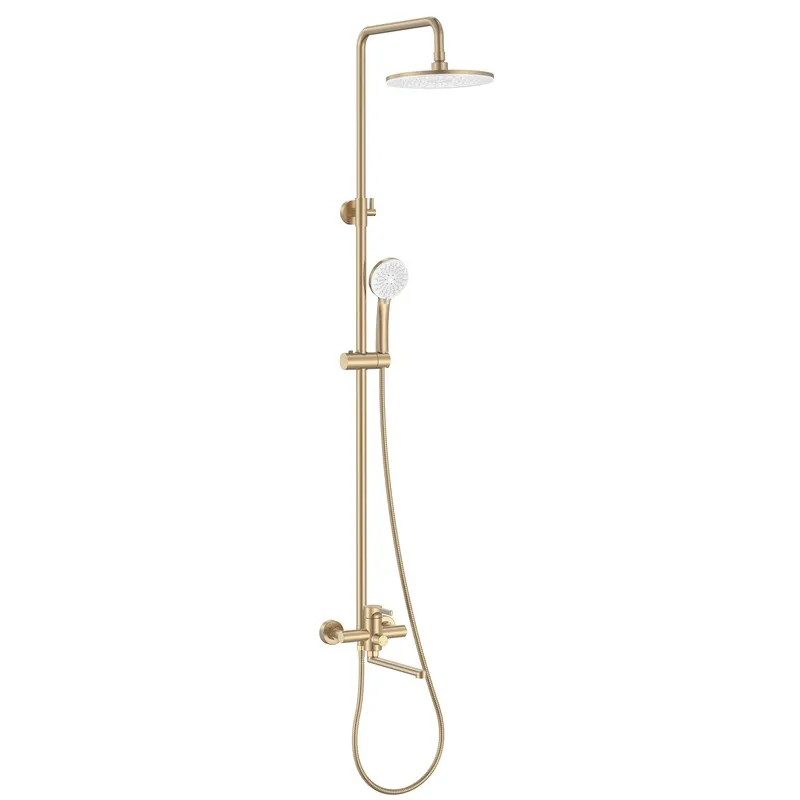 Душова колона зі змішувачем Zerix Rex-009-J Brushed Gold з нержавіючої сталі (Колір матове золото) (ZX6125)   ( 23628 ) Харьков - изображение 1