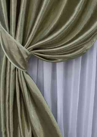 Шторная ткань софт цвет серо-бежевый 1458ш Киев