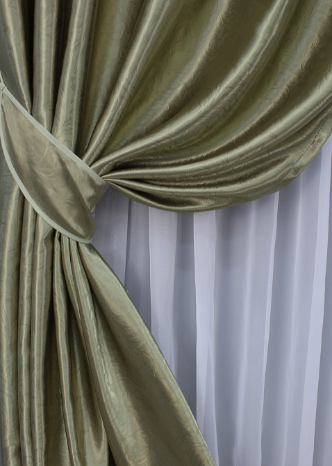 Шторная ткань софт цвет серо-бежевый 1458ш Киев - изображение 6