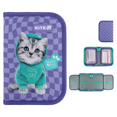 Пенал Kite 622-2 Studio Pets, 1 відділення, 2 відворот (SP25-622-2) Винница - изображение 1
