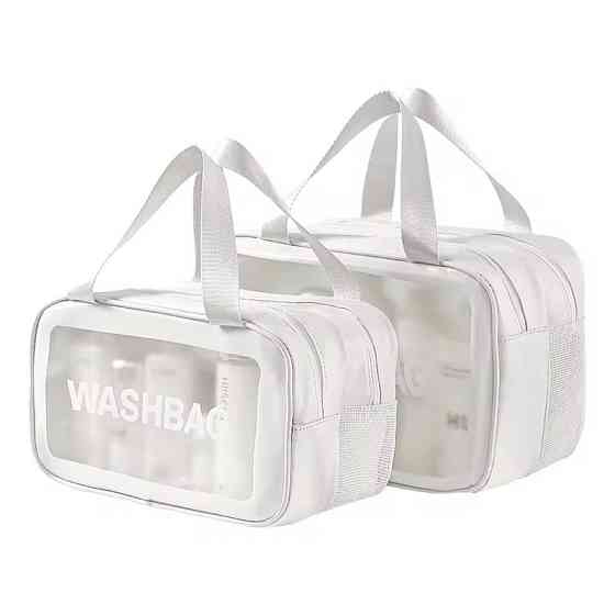 Комплет косметичек 2 шт в ванную комнату на 2 отделения, белые Каменец-Подольский