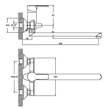 Змішувач для ванни Haiba Marco 006   ( HB0860 ) 22629 Харьков