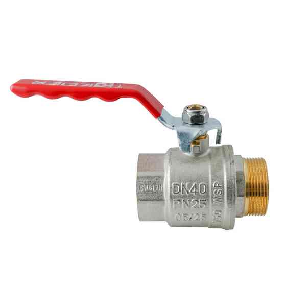 Кран кульовий ГШВ KOER EXTREME KE.215-40 - 1 1/2" FM ручка "важіль" червона (KR5754) Київ