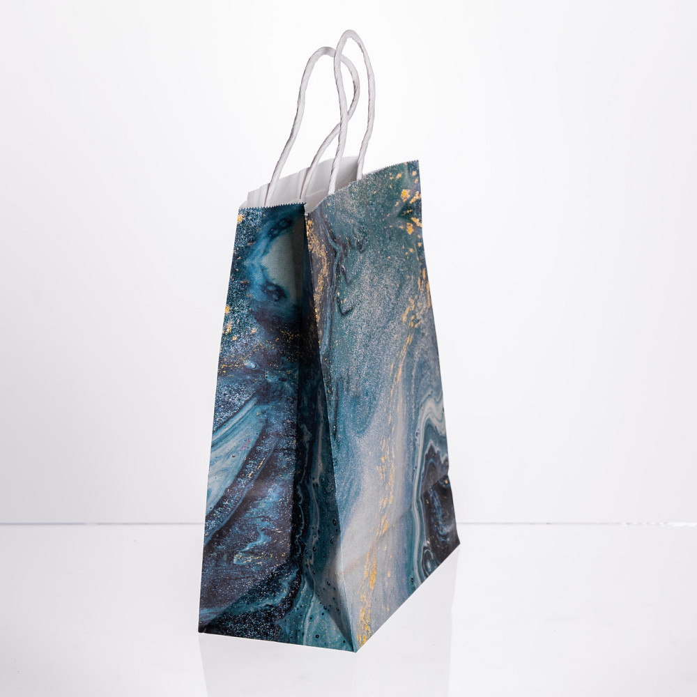 Набір подарункових пакетів з паперу 12 шт 15×8×21 см Зелений HP-10359-22GR Київ - фото 3