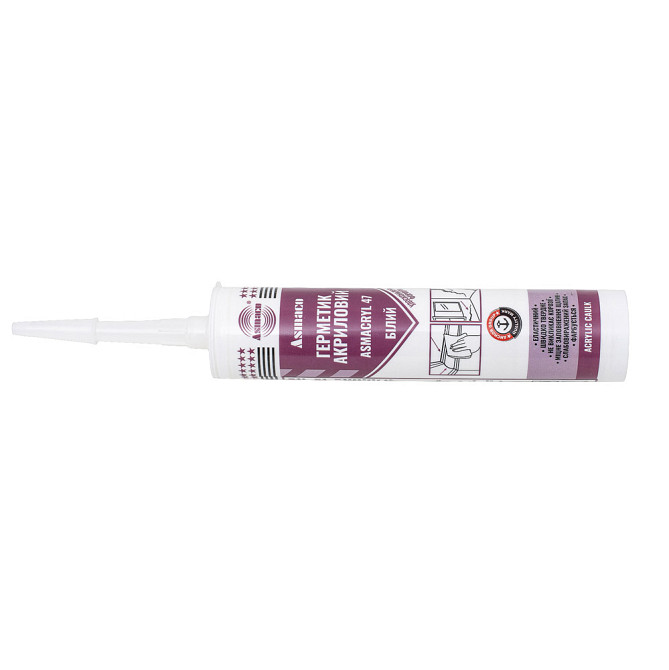 Asmaco Герметик акриловый белый 280мл (530г) ОАЭ ASMACO (2732841) Коломыя - изображение 3