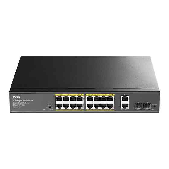 PoE-комутатор Cudy GS1018PS2 (20 портів) некерований гігабітний 200W Київ
