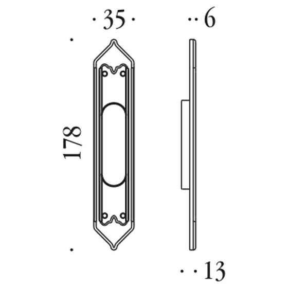 Ручка на раздвижные двери Colombo Louis XVI KLU111-BR бронза Киев