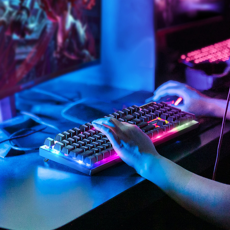 Миша + клавіатура HOCO GM18 Luminous gaming keyboard and mouse set Black Одеса - фото 9