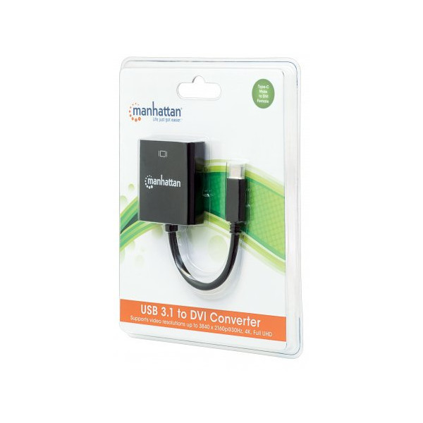 Перехідник USB3.1 Type-C --> DVI (F), Manhattan (152051) Київ - фото 2