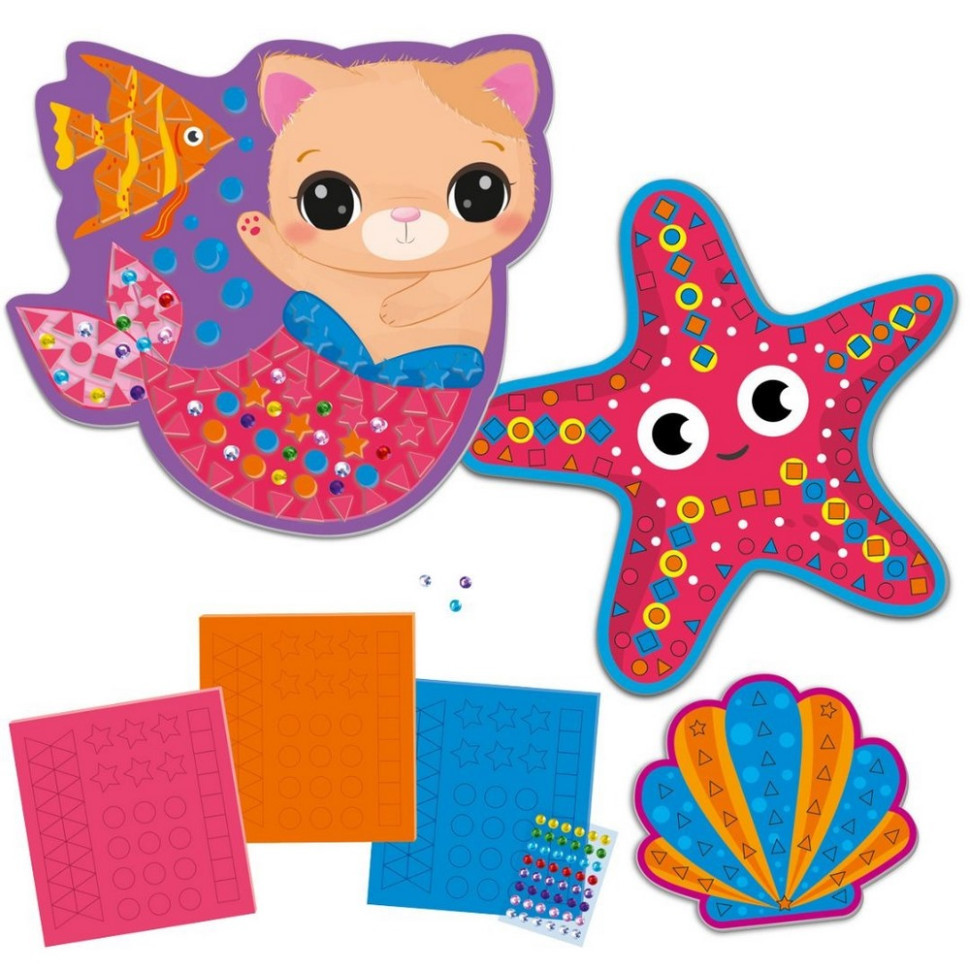 Набір для творчості "Історія русалоньки" VT4511-21 з м'якою мозаїкою та стразами Вінниця - фото 2