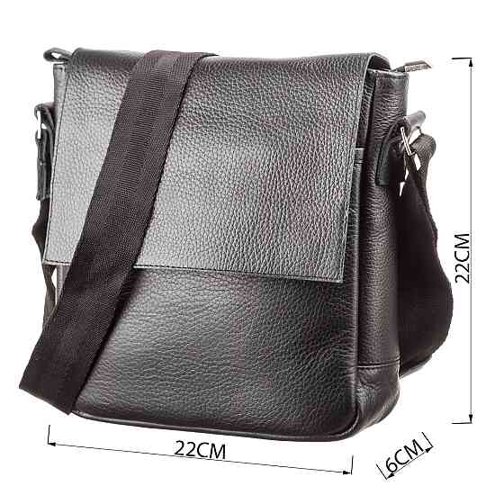 Сумка SHVIGEL 11081 из натуральной кожи Черная Киев