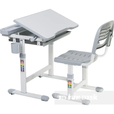 Парта зі стільцем FunDesk Cantare Grey Вінниця - фото 4