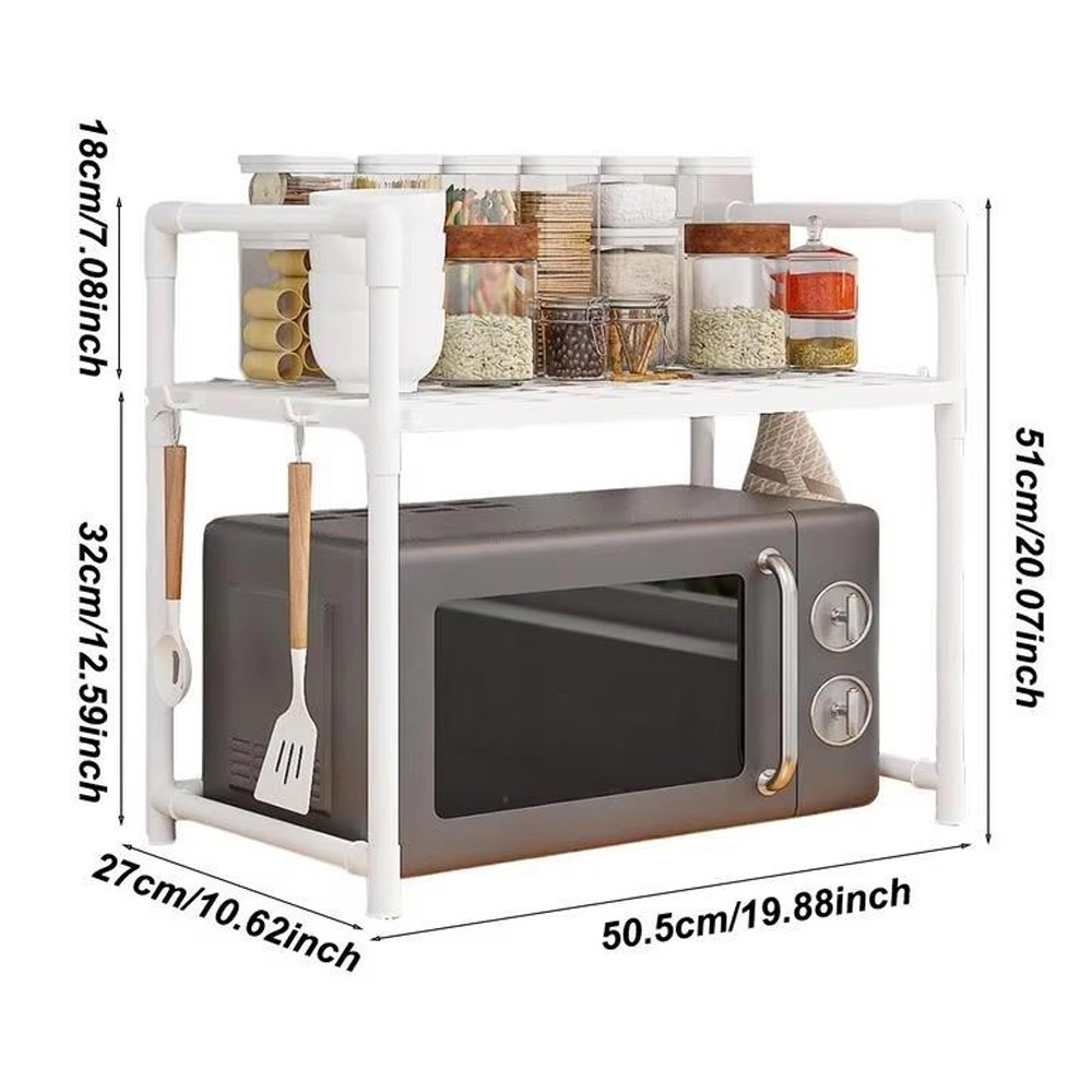 Подставка для микроволновки на 1 ярус 51х27х50.5см,Белая SBR Киев - изображение 6