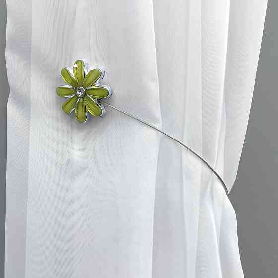 Магніти для штор та гардин "Квітка" набір 2 шт Салатовий (81-246) Київ