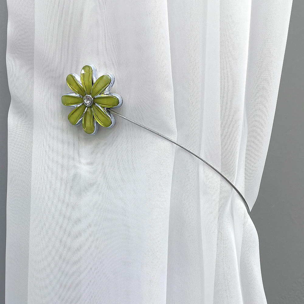 Магніти для штор та гардин "Квітка" набір 2 шт Салатовий (81-246) Київ - фото 3