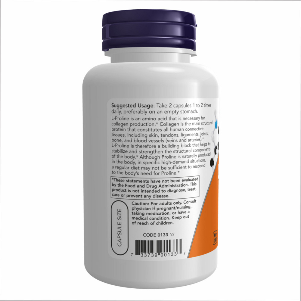 Л-Пролин Now Foods L-Proline 500mg 120 вег капс Киев - изображение 3