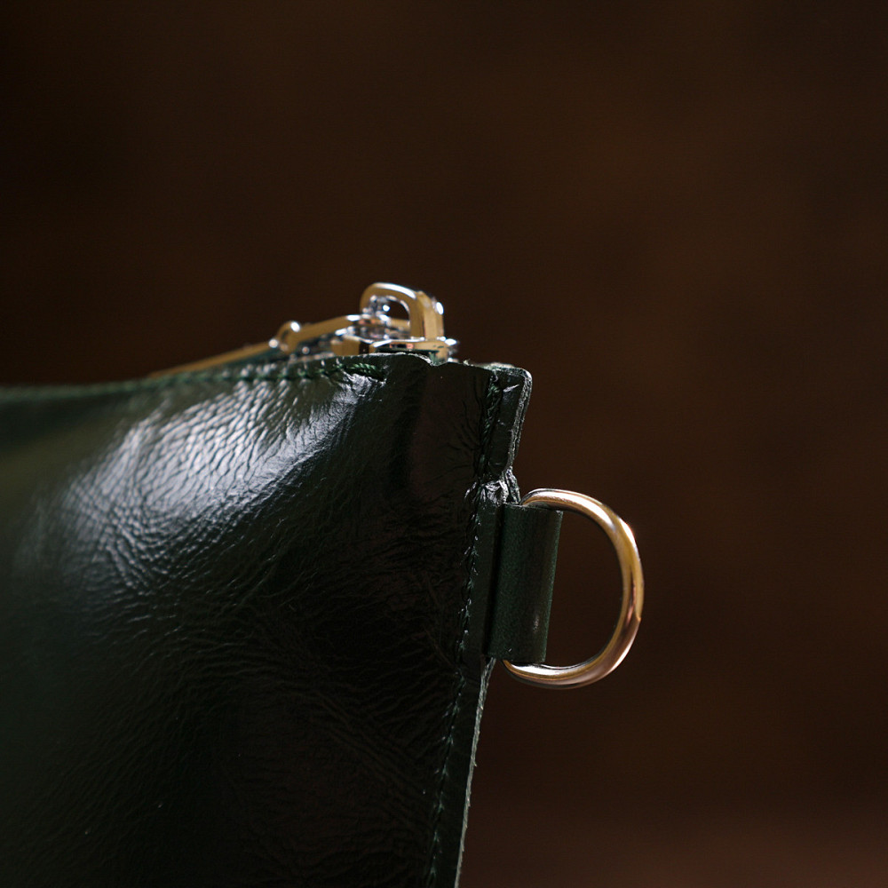 Практичная кожаная косметичка для женщин Shvigel 16411 Зеленый Киев - изображение 10