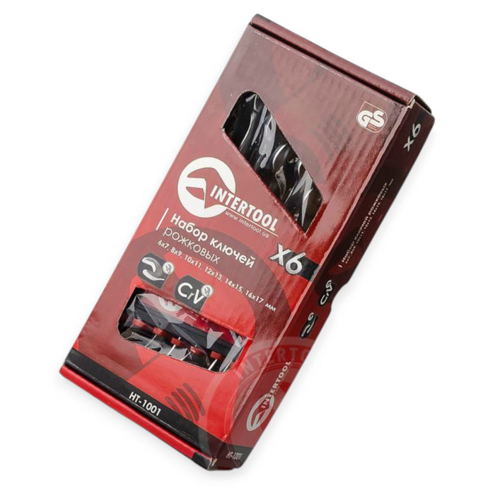 Набір ключів ріжкових 6-17 мм 6 шт (планшет) CrV Satine Мукачево - фото 2