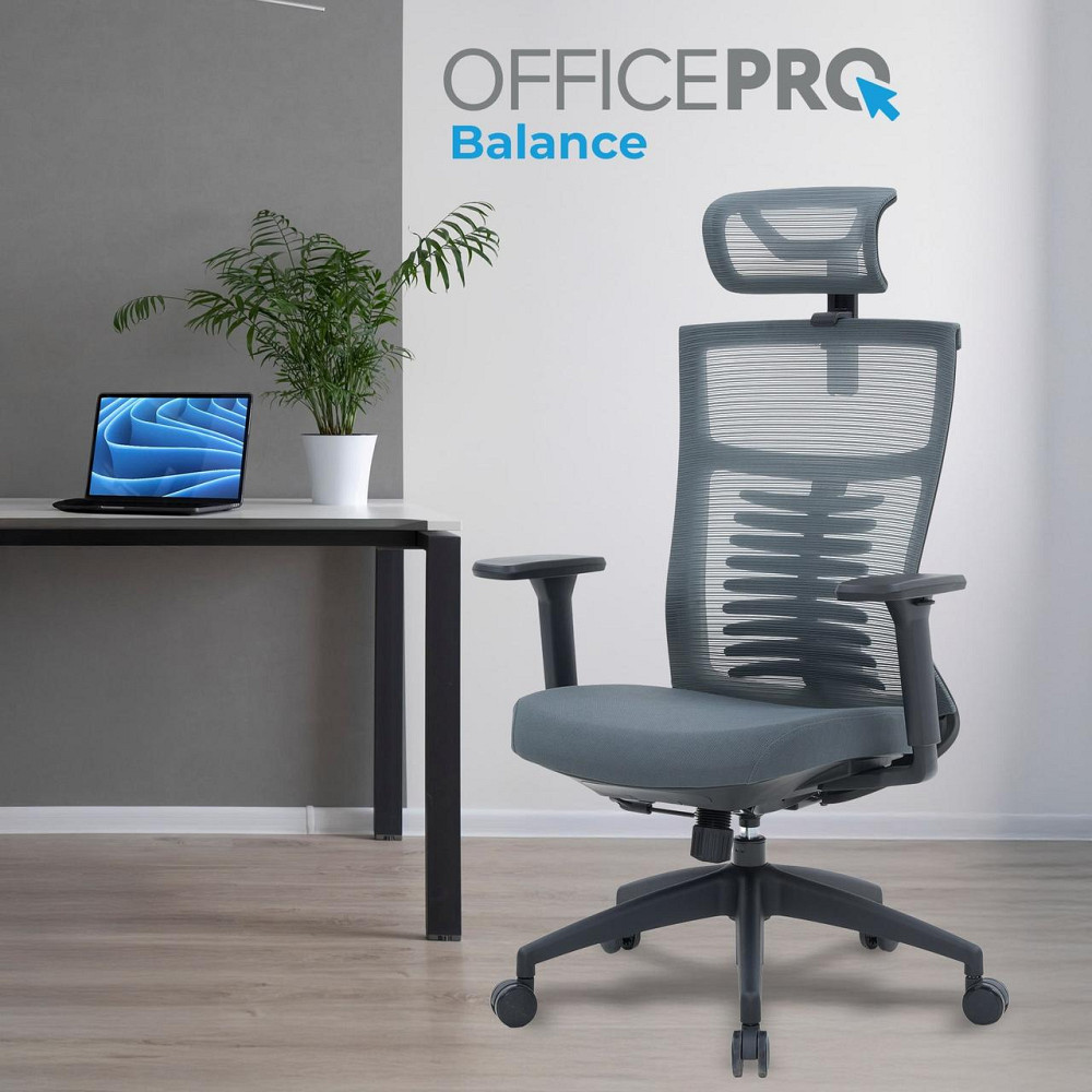 Крісло офісне OfficePro Balance OC550-B-DG-DG Black/Dark Gray ( 23863 ) Харків - фото 6