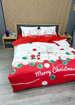 Комплект постільної білизни Фланель, Epico Євро 200х220 з Різдвяним принтом (88-197) Київ