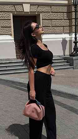 Жіночий трендовий костюм-двійка з м'якої натуральної тканини турецька віскоза Чорний Одеса