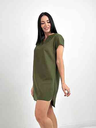 Свободное летнее платье из льна 