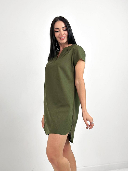 Свободное летнее платье из льна 